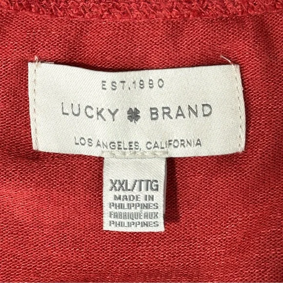 LUCKY BRAND Plus XXL soft Sweatshirt Side slits Raglan Long Sleeve casual - Picture 9 of 17